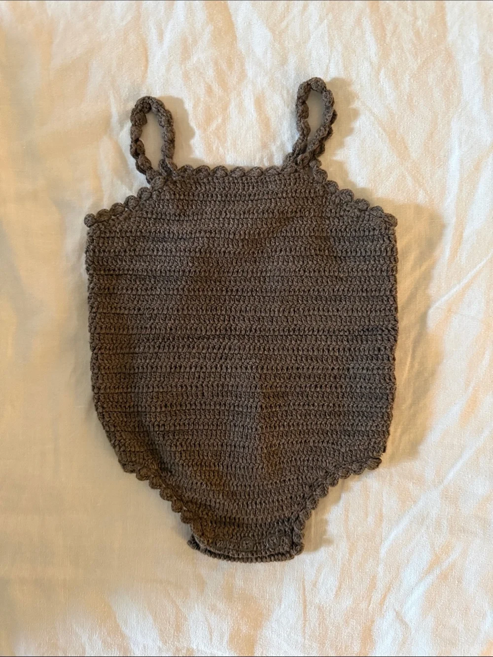 Kids Crochet One-Piece in Brown